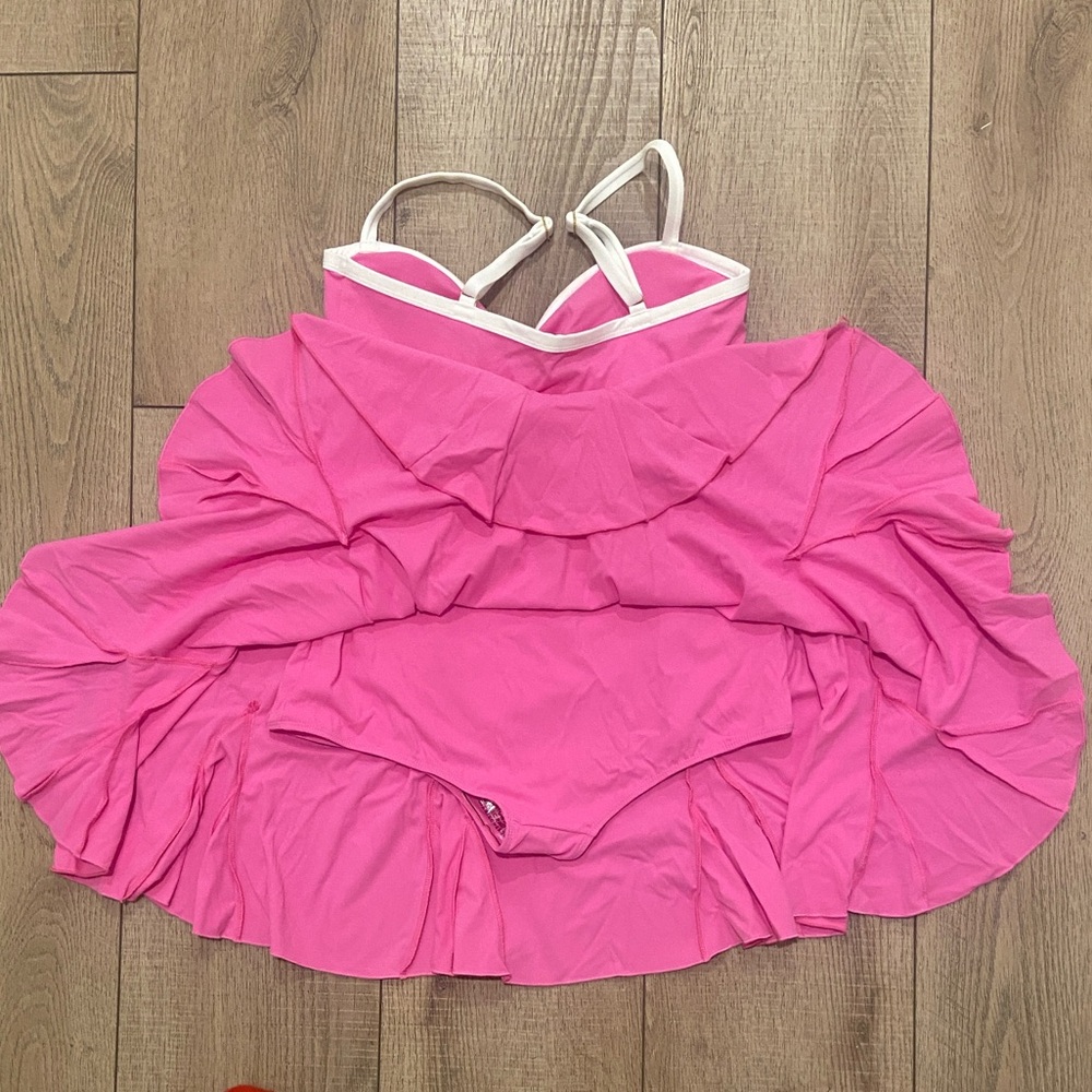 Bubblegum Pink and White Athletic Babydoll Dress- 93 Play Street - Picture 5 of 7